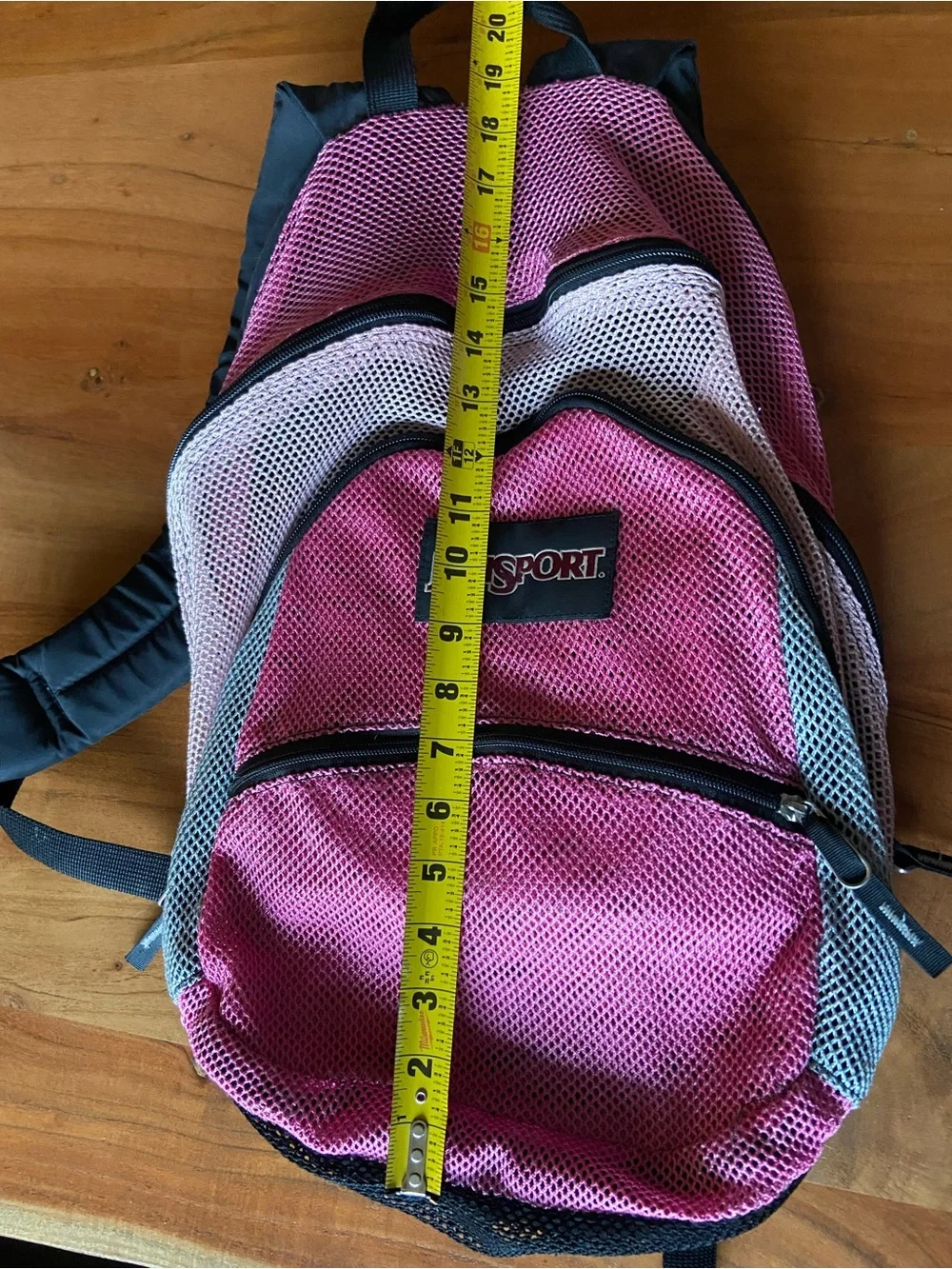 Y2K Jansport Pink Mesh Backpack